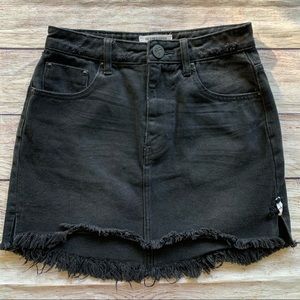One Teaspoon Black Oak 2020 High Waist Denim Skirt